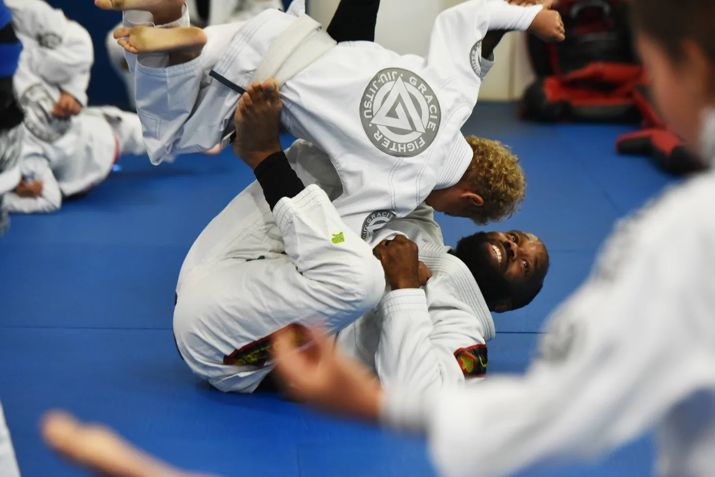Adult Brazilian Jiu-Jitsu training at Gracie Fighter Bay Area
